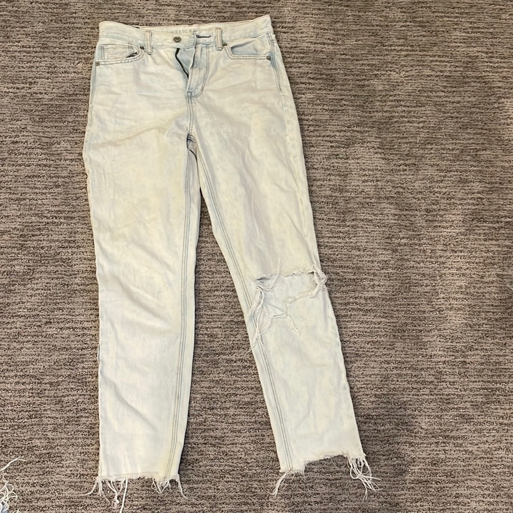 Light wash, straight leg, American Eagle jeans